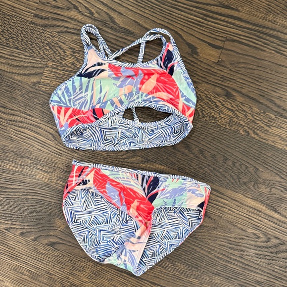 Athleta Girl Reversible Swim Suit - Picture 1 of 2